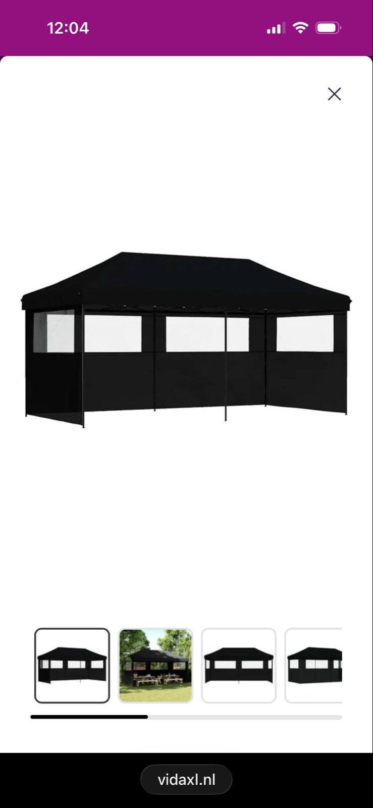 Partytent 6x3 meter, Tuin en Terras, Ophalen, Partytent, Minder dan 4 meter, Nieuw