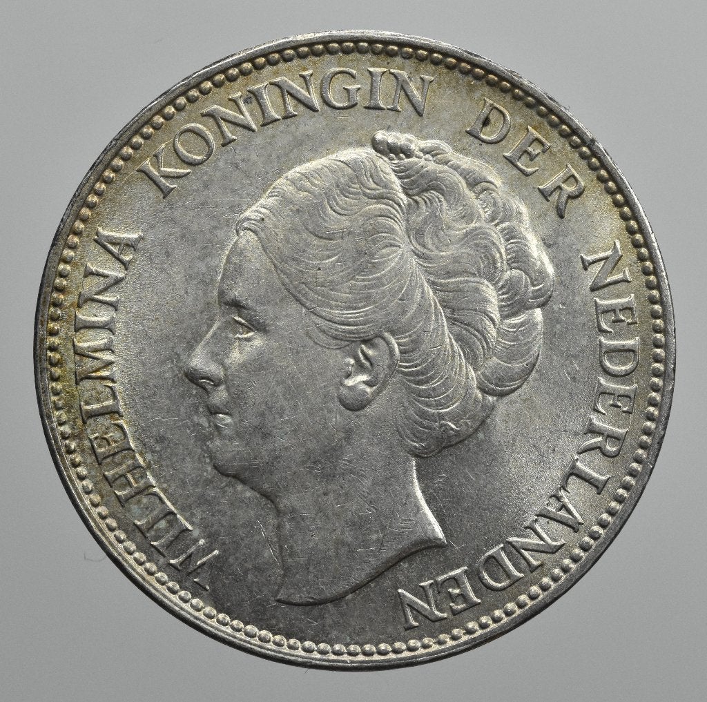 Zilveren 1 Gulden 1923 Wilhelmina in zeer hoge kwaliteit., 1 gulden, Verzenden, Zilver, Koningin Wilhelmina