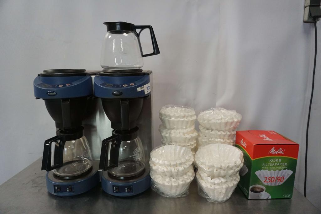 Animo M202 koffiemachine dubbel koffiezetapparaat, Witgoed en Apparatuur, Koffiezetapparaten, Gebruikt, Koffiemachine, Gemalen koffie