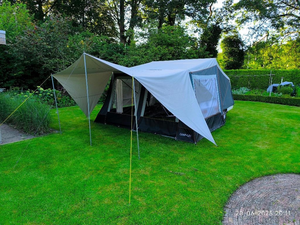 Camplet North vouwwagen incl fietsenrek en vele extra's, Caravans en Kamperen, Ophalen, Aanwezig, Camp-Let, Grijs