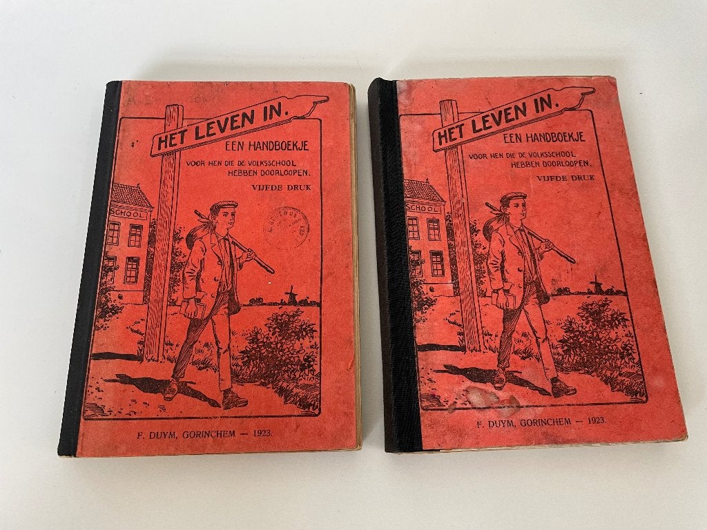 C333 Oud schoolboekje Het Leven in Diym Handboekje, Antiek en Kunst, Ophalen of Verzenden