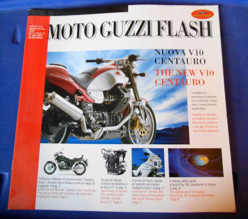 Moto Guzzi brochure - Full Model Range 1996 NEW, Ophalen of Verzenden, Nieuw, Motoren