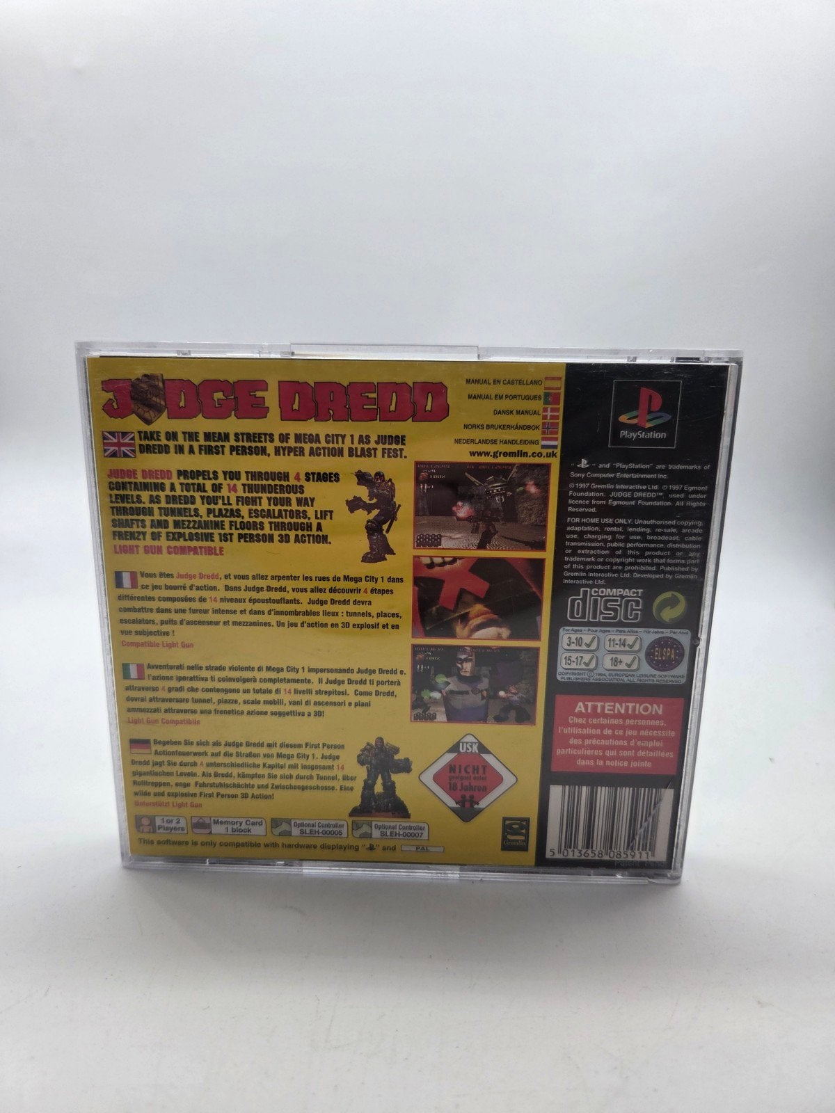Judge Dredd - PlayStation 1 (PS1) - Actie/Shooter, Gebruikt, Shooter, 1 speler, Ophalen of Verzenden