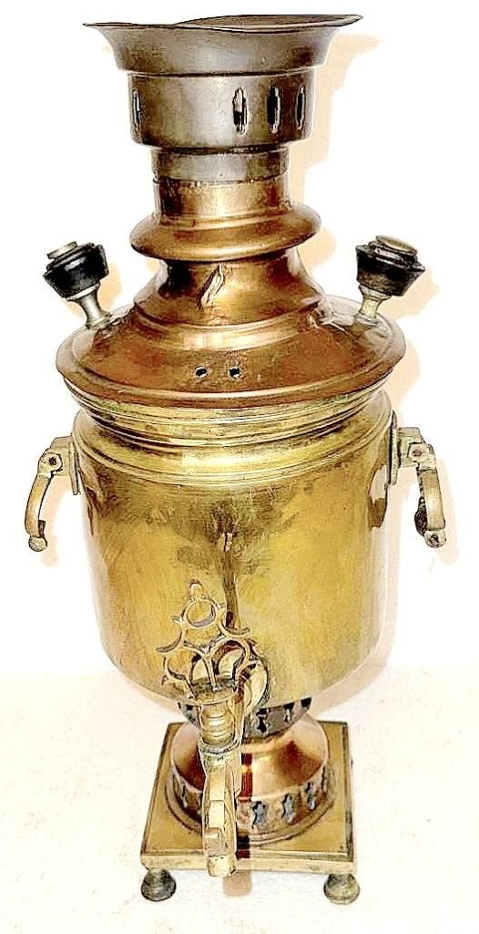 Antieke koperen Samovar - Handvat beschadigd, Ophalen of Verzenden