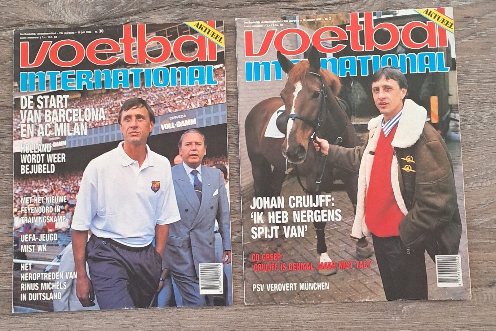 Voetbal International magazines met Johan Cruijff, Ophalen of Verzenden, Ajax
