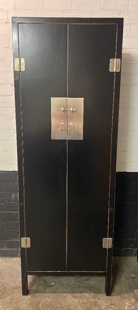 Chinese bruidskast zwart Chinees kast aziatisch 2 meter, Verburgt Vintage, Gebruikt, Ophalen of Verzenden, https://verburgtvintage.nl/#contact