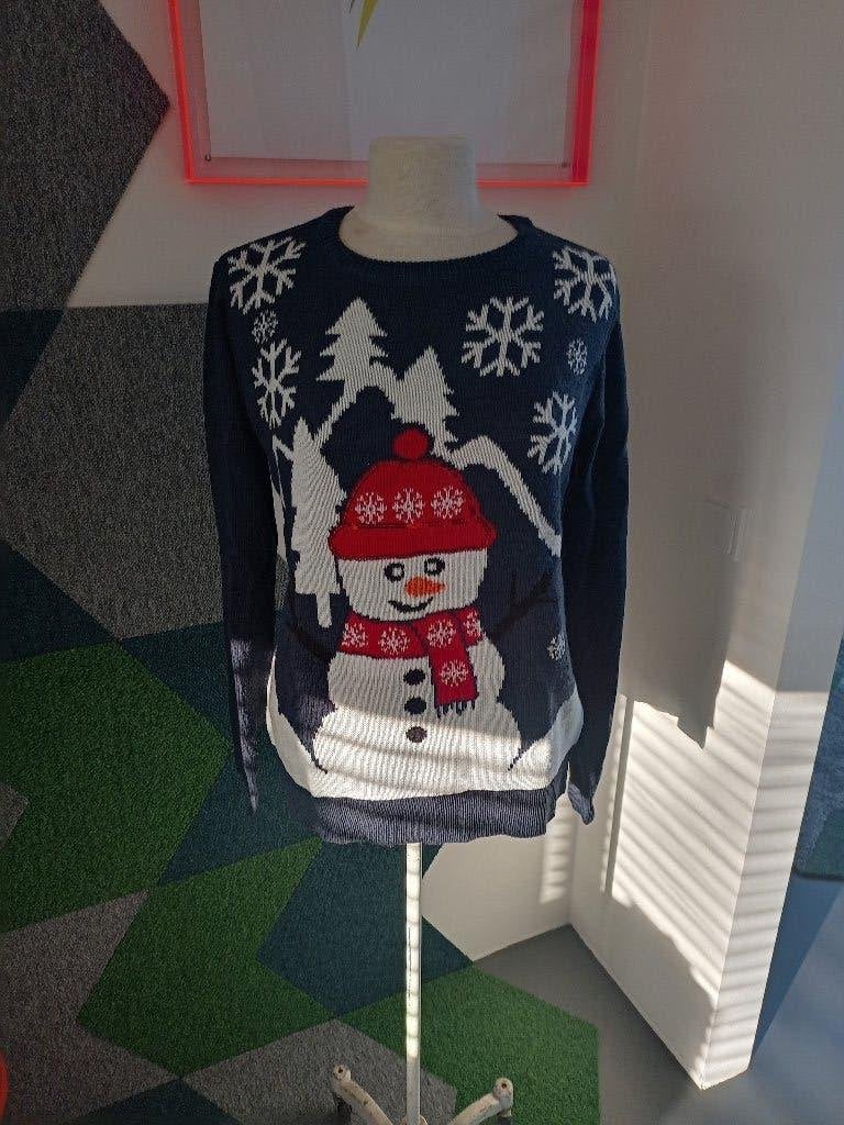 Leuke kerst trui, donkerblauw, maat M, Ophalen of Verzenden, Zo goed als nieuw
