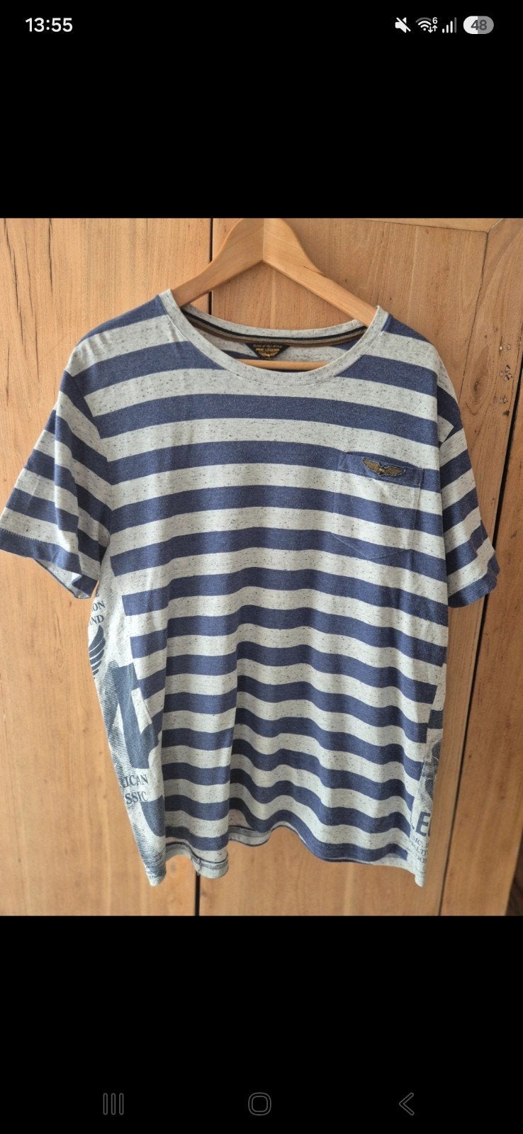 PME Legend T-shirt gestreept XXL, Kleding | Heren, Blauw, Overige maten, Ophalen of Verzenden, Zo goed als nieuw