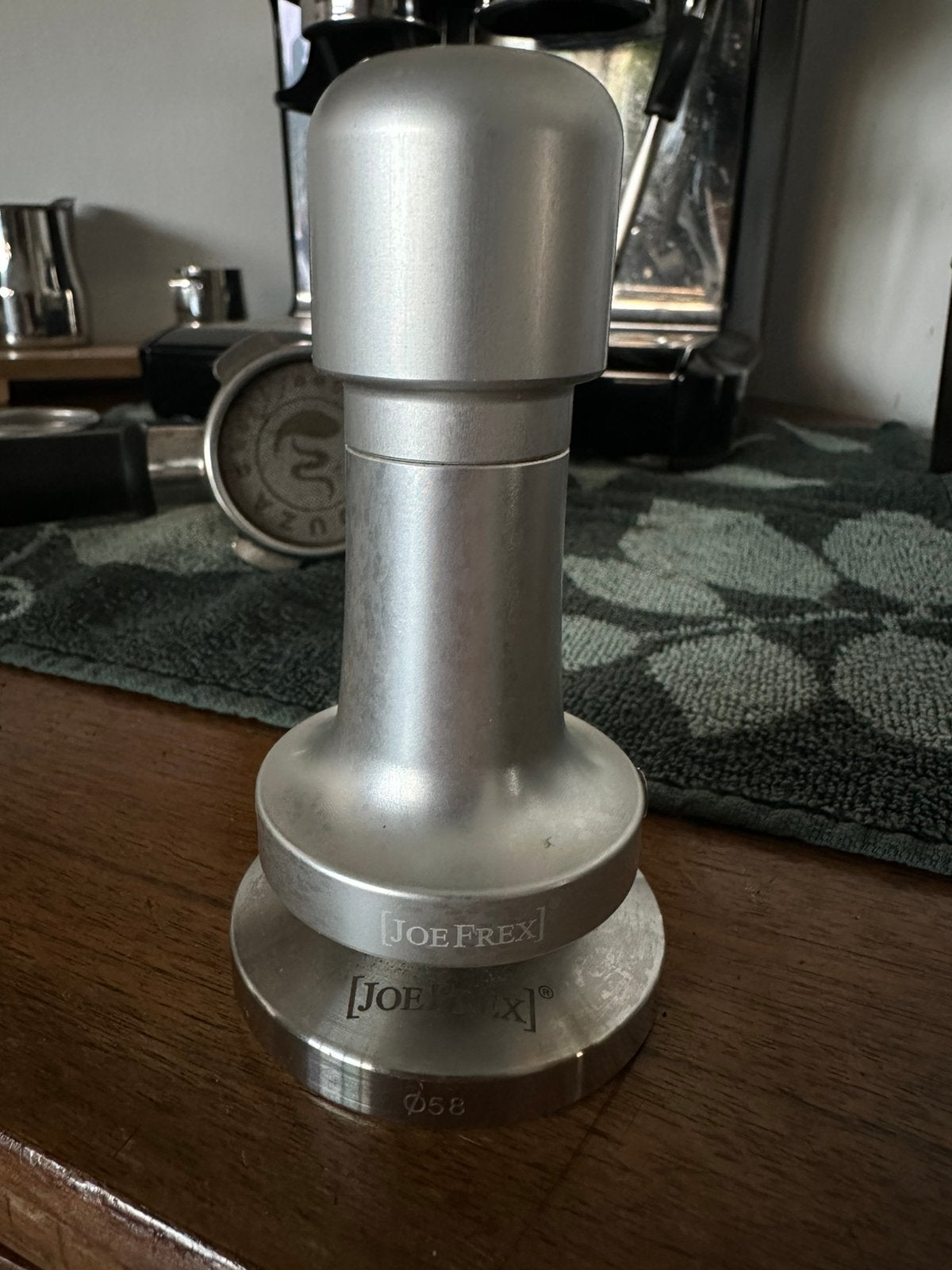 Joe Frax tamper 58, Witgoed en Apparatuur, Ophalen of Verzenden, Zo goed als nieuw, Barista-accessoire