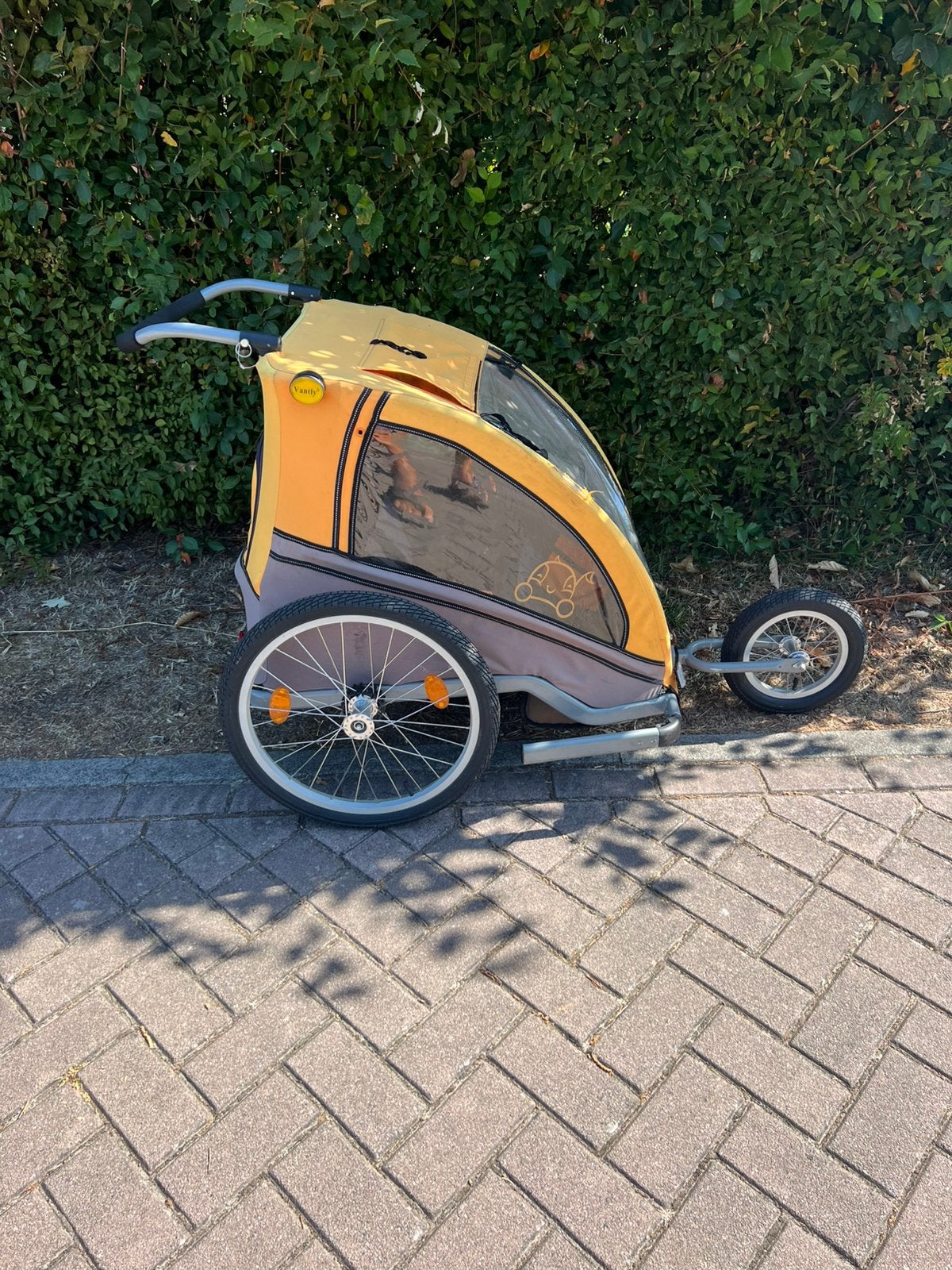 2-in-1 Kinderfietskar & Kinderwagen Vantly (hondenkar), Ophalen, Gebruikt, Opvouwbaar, 20 tot 40 kg