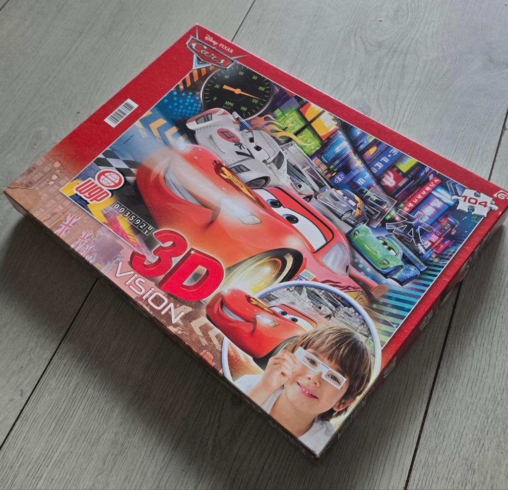 Disney Pixar Cars 3D Puzzel - Clementoni 104 stukjes, Ophalen of Verzenden, Meer dan 50 stukjes, Gebruikt, 6 jaar of ouder