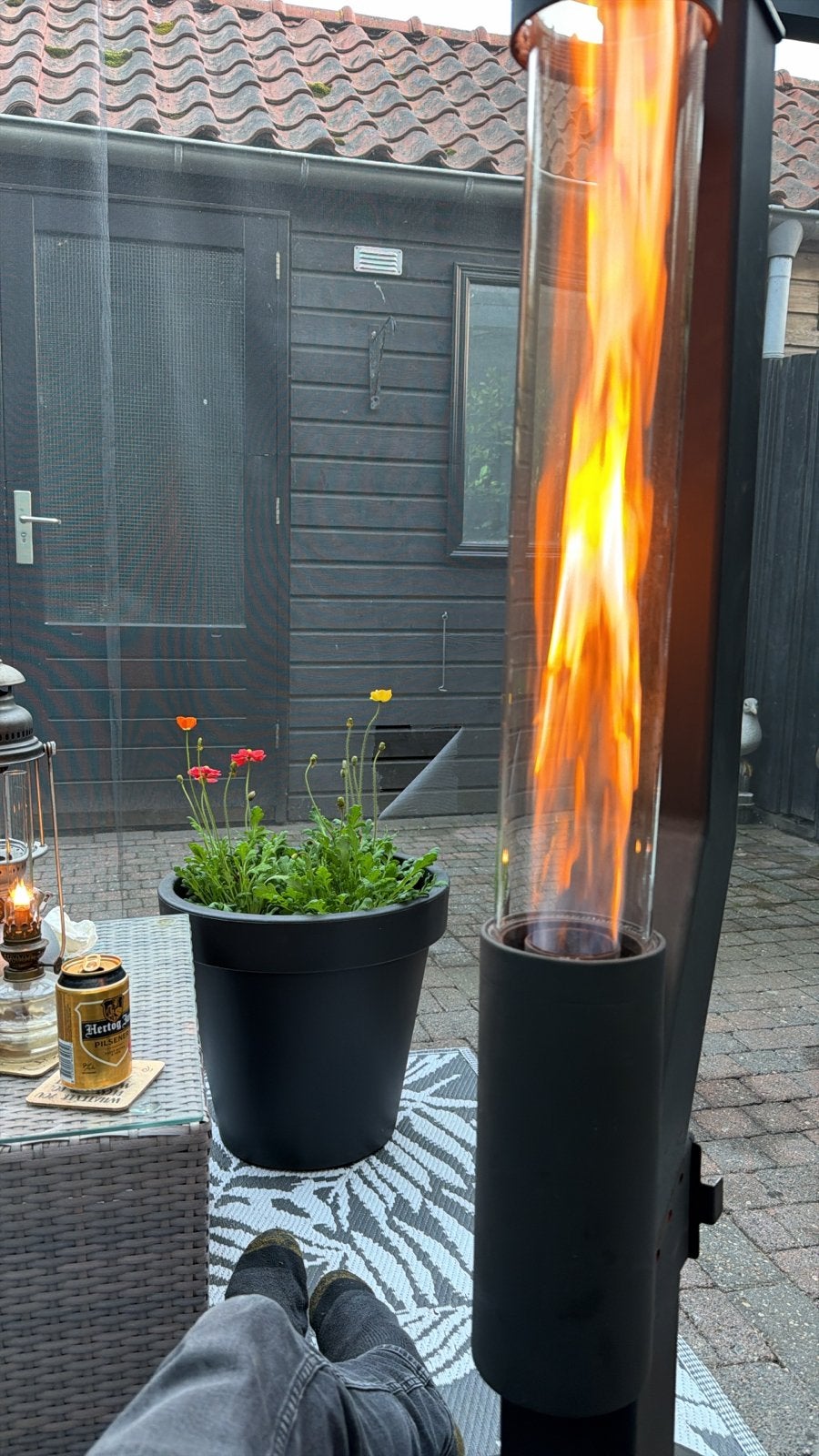 Terrasverwarmer op pellets - Sfeervol en warm, Ophalen, Gebruikt, Gas, Vloer