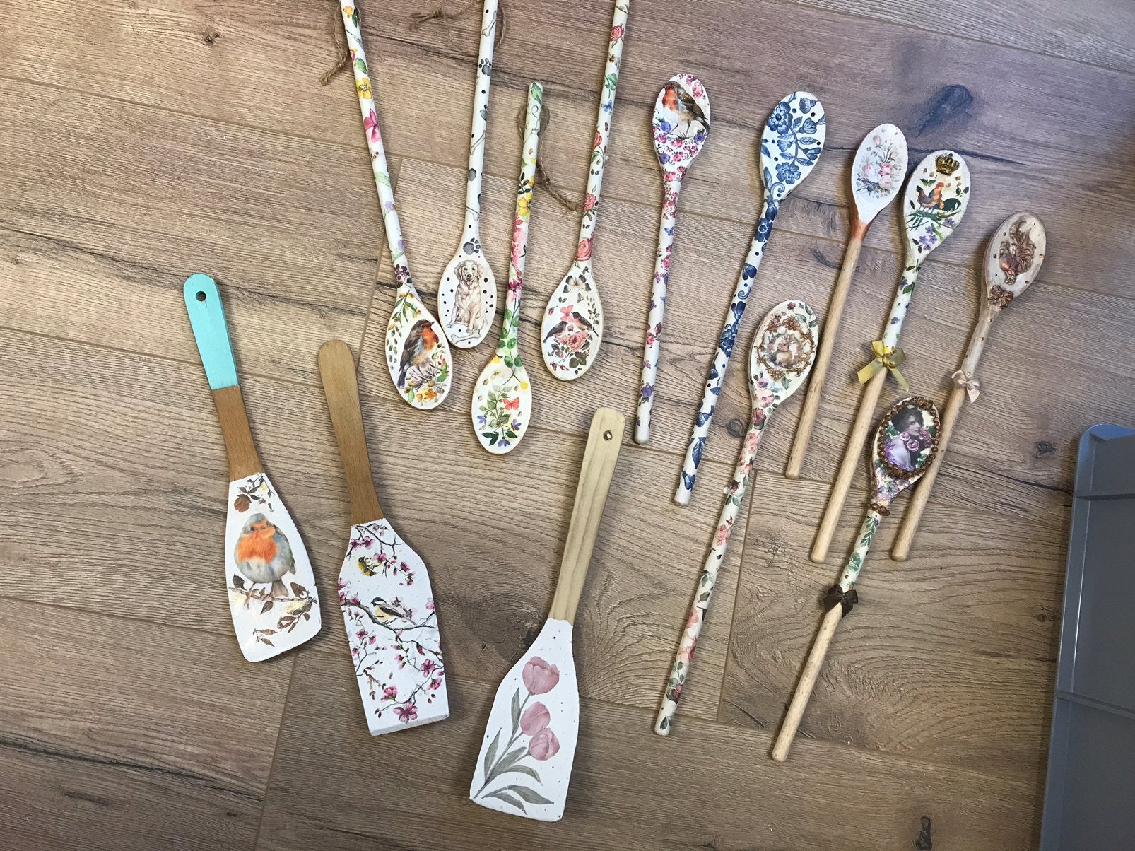 Handgemaakte houten lepels en spatels met afbeeldingen, Overige typen, Hout, Nieuw, Ophalen of Verzenden