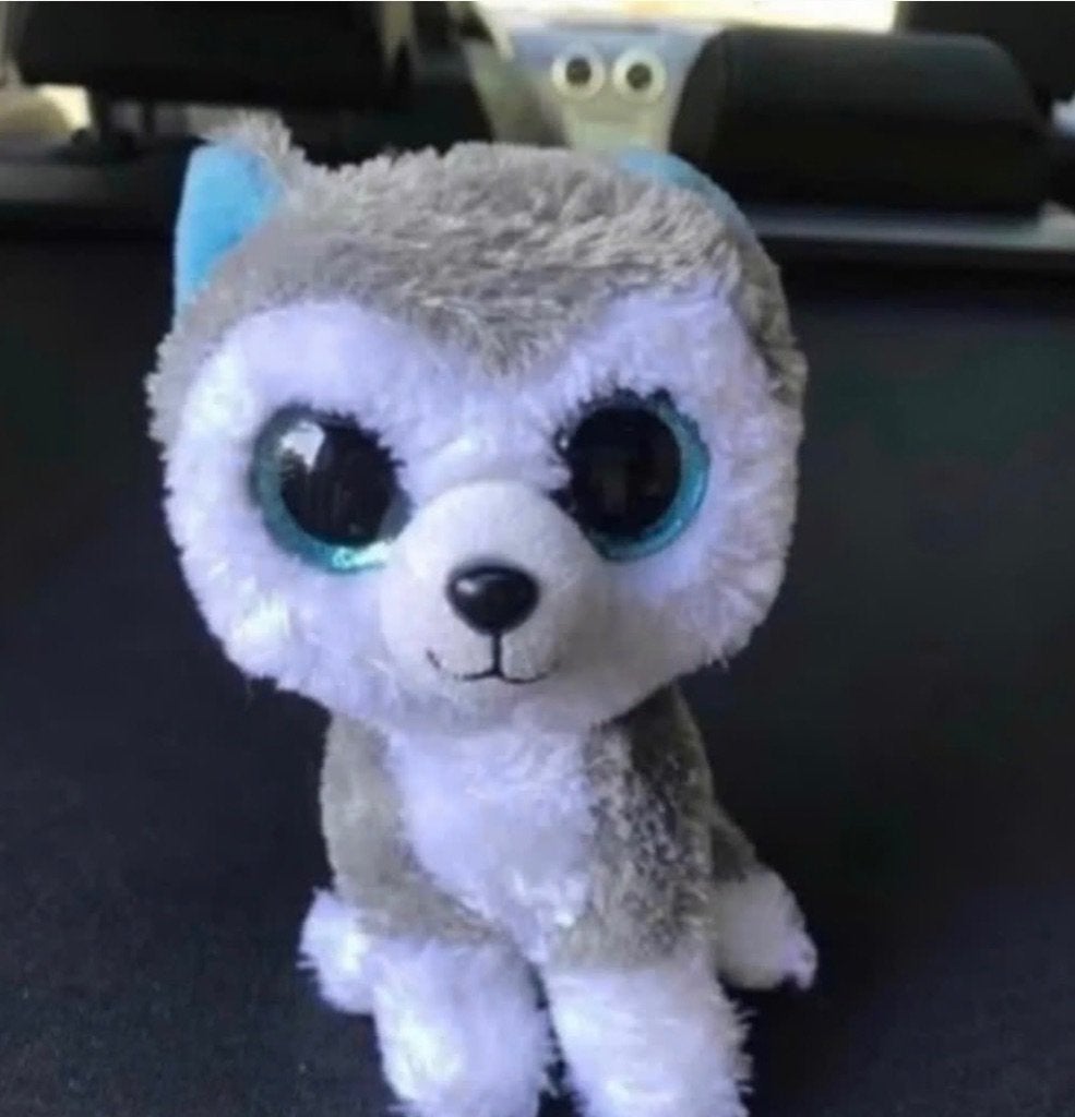 Knuffel Ty beanie boo husky hond Slush, Ophalen, Zo goed als nieuw, Hond, Ty