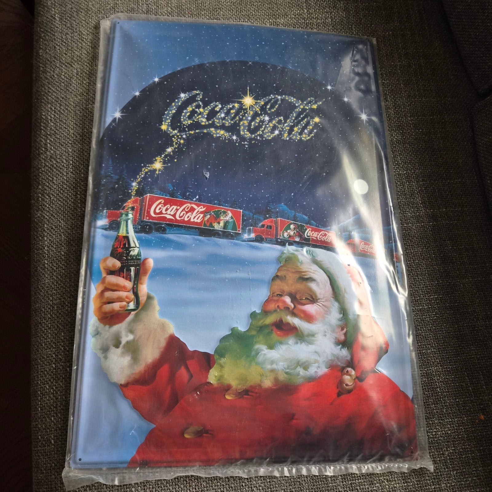 Coca-Cola Kerst Reclamebord Disease, Ophalen of Verzenden, Nieuw, Reclamebord