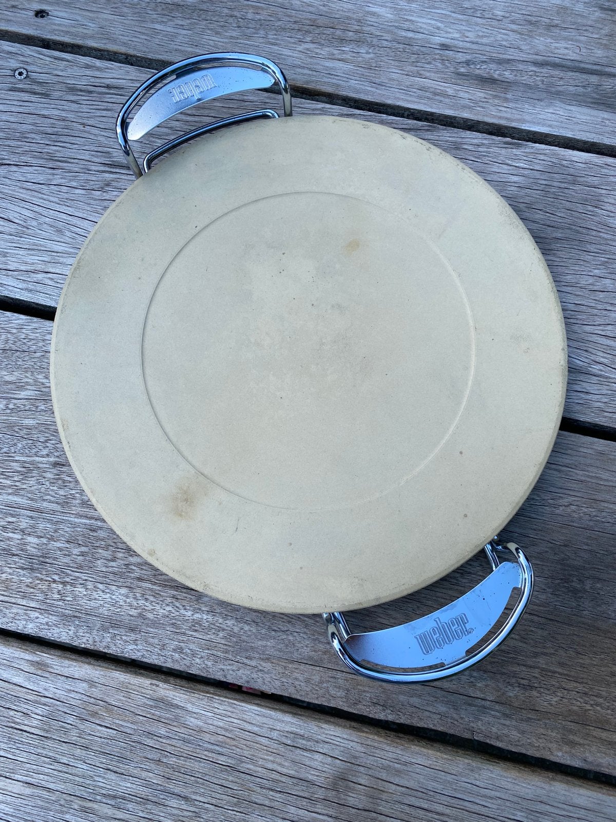 Pizzasteen voor bbq - Weber, Ophalen of Verzenden, Zo goed als nieuw