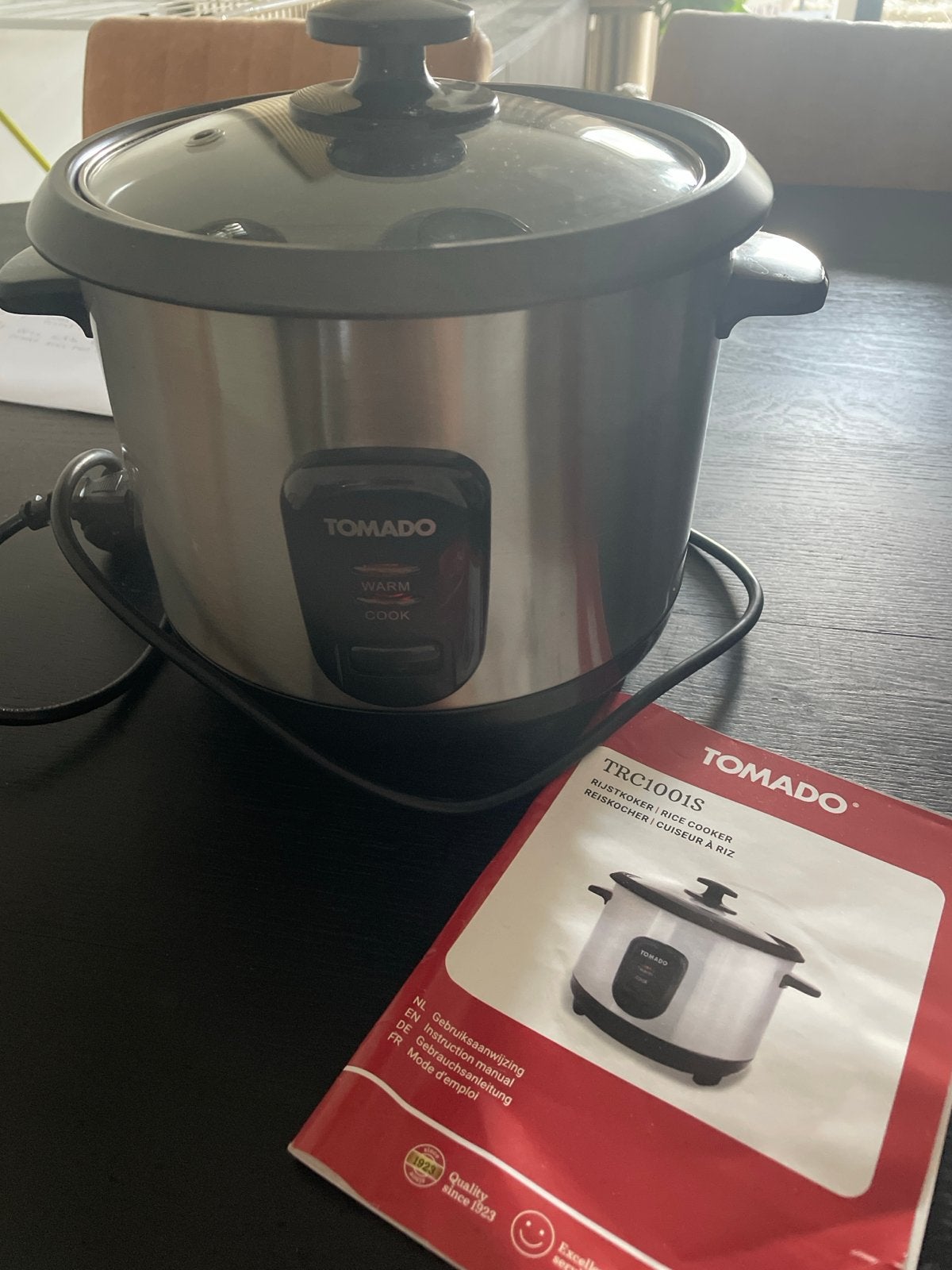 Tomado TRC1001S Rijstkoker- nieuw niet gebruikt(zonder doos), Ophalen, Zo goed als nieuw
