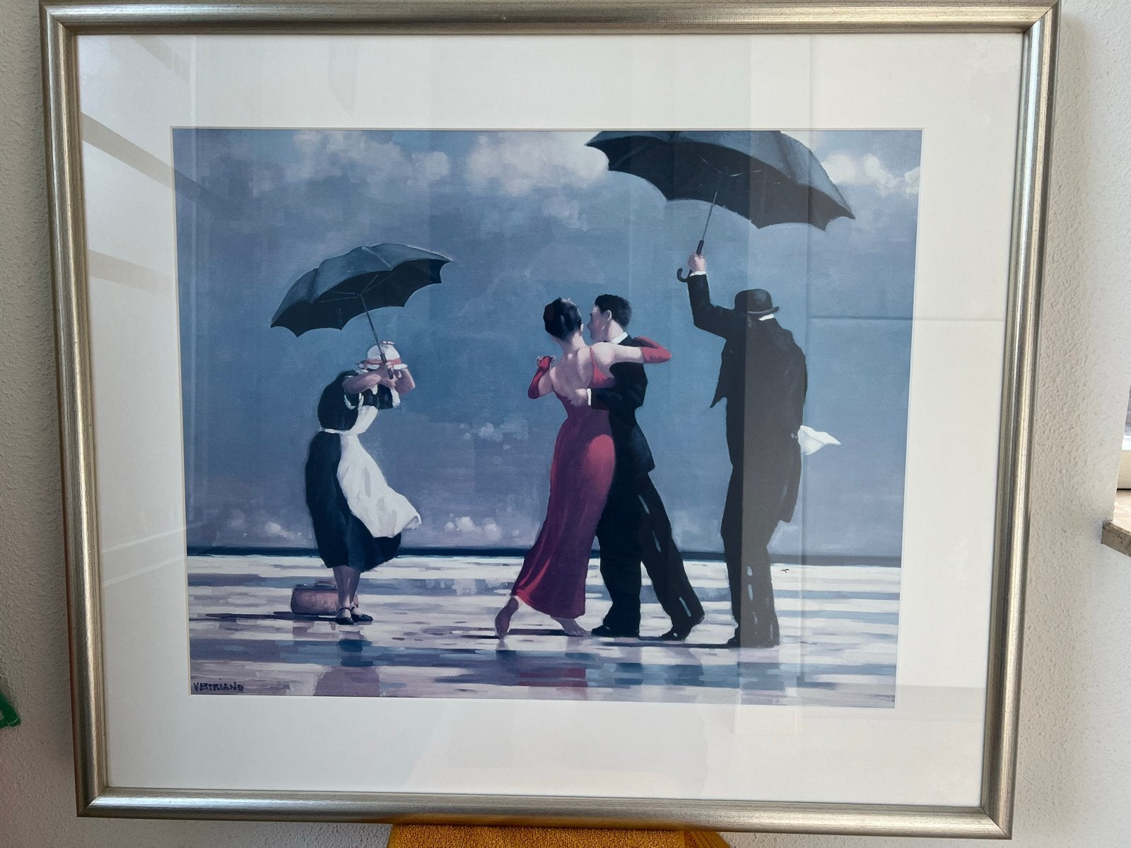 Ingelijste kunstprint 'The Singing Butler' van Jack Vettrian, Antiek en Kunst, Figuren, Papier/karton, Ophalen of Verzenden, Print