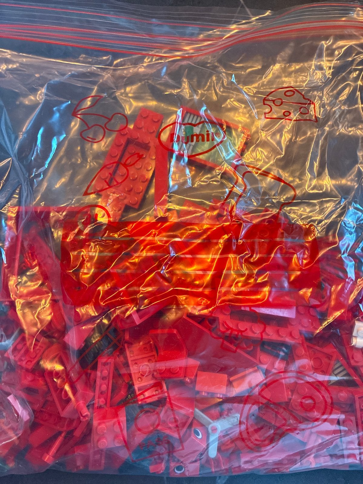 Zak rode Lego blokjes, Ophalen of Verzenden, Gebruikt, Overige merken