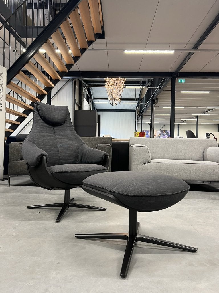 Nieuw Leolux Cream Plus Draai fauteuil stof design stoel, Huis en Inrichting, Hout, Leolux, Info@leolux.nl, Nieuw