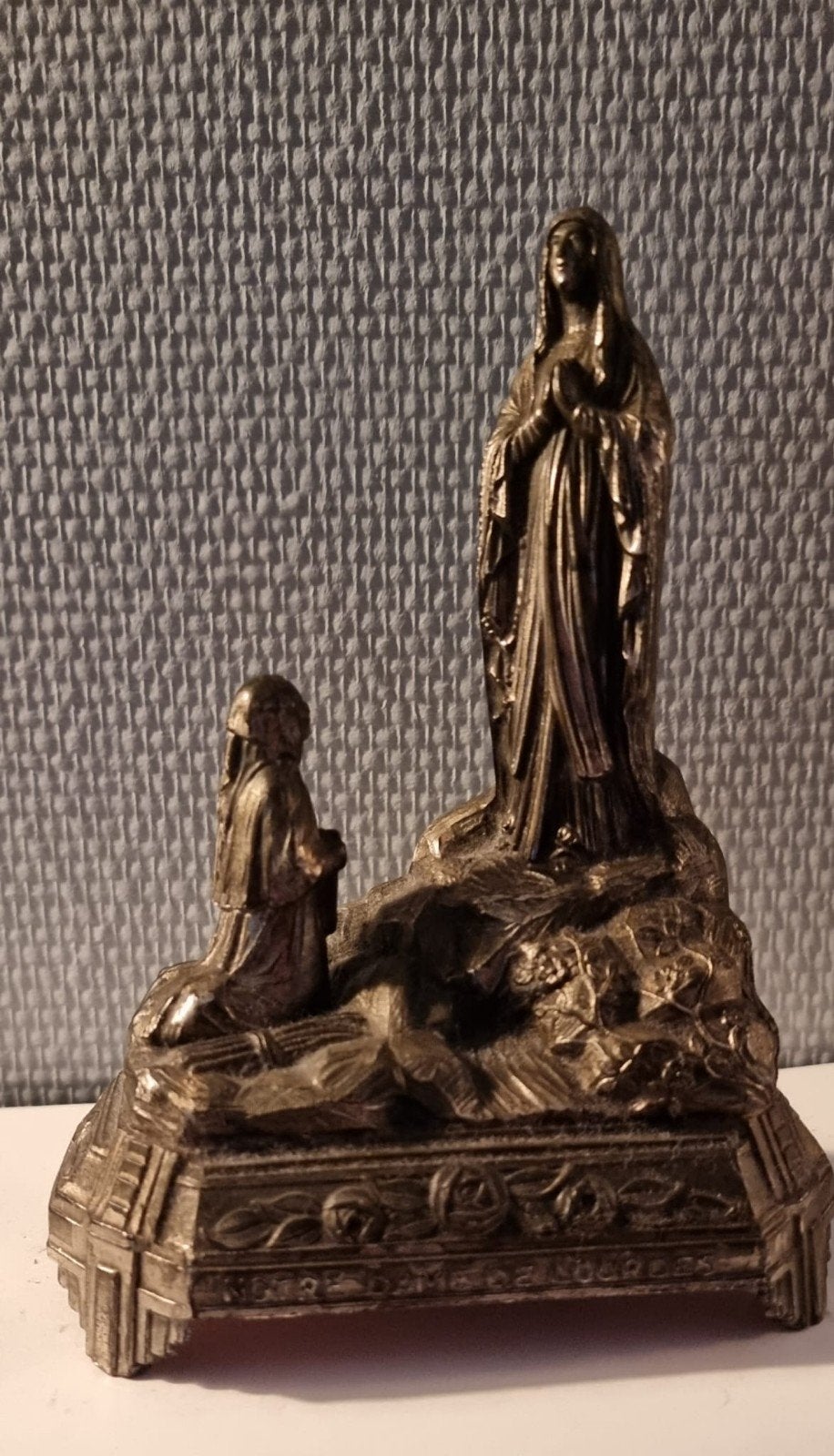 Notre Dame de Lourdes Muziekdoos, Ophalen of Verzenden, Brons
