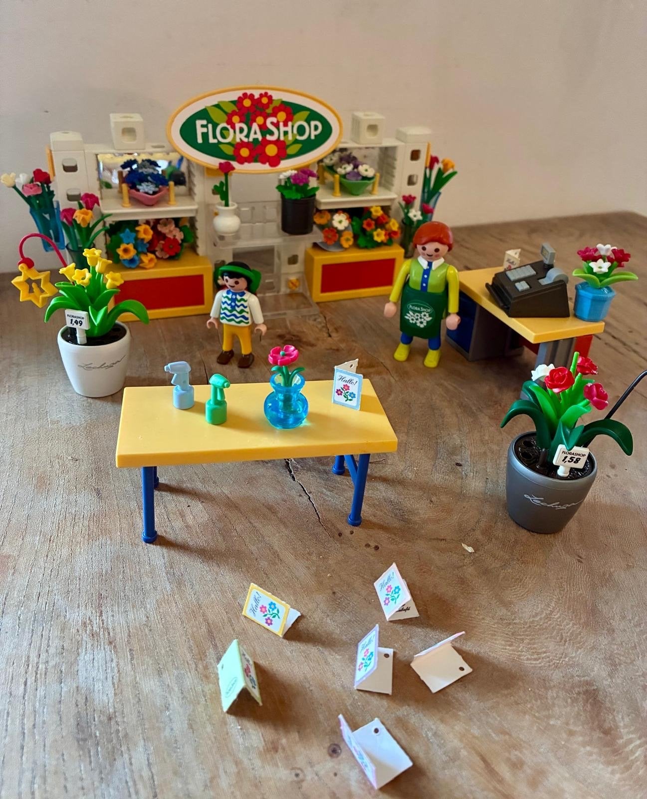 Playmobil Florawinkel met accessoires en poppetjes, Gebouw, Complete set, Ophalen of Verzenden, Zo goed als nieuw