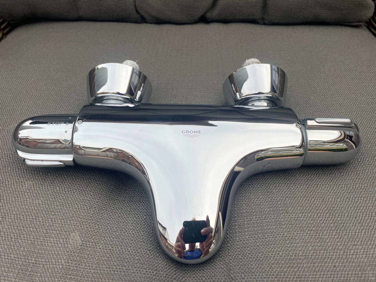 Grohe badkraan met S koppelingen en rozetten, Ophalen of Verzenden, Zo goed als nieuw, Chroom, Bad