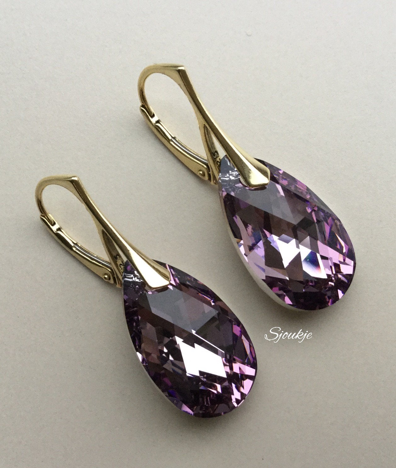 Oorbellen Swarovski kristal NIEUW goud zilver ketting parel, Sieraden, Tassen en Uiterlijk, Verzenden, Zo goed als nieuw, Goud