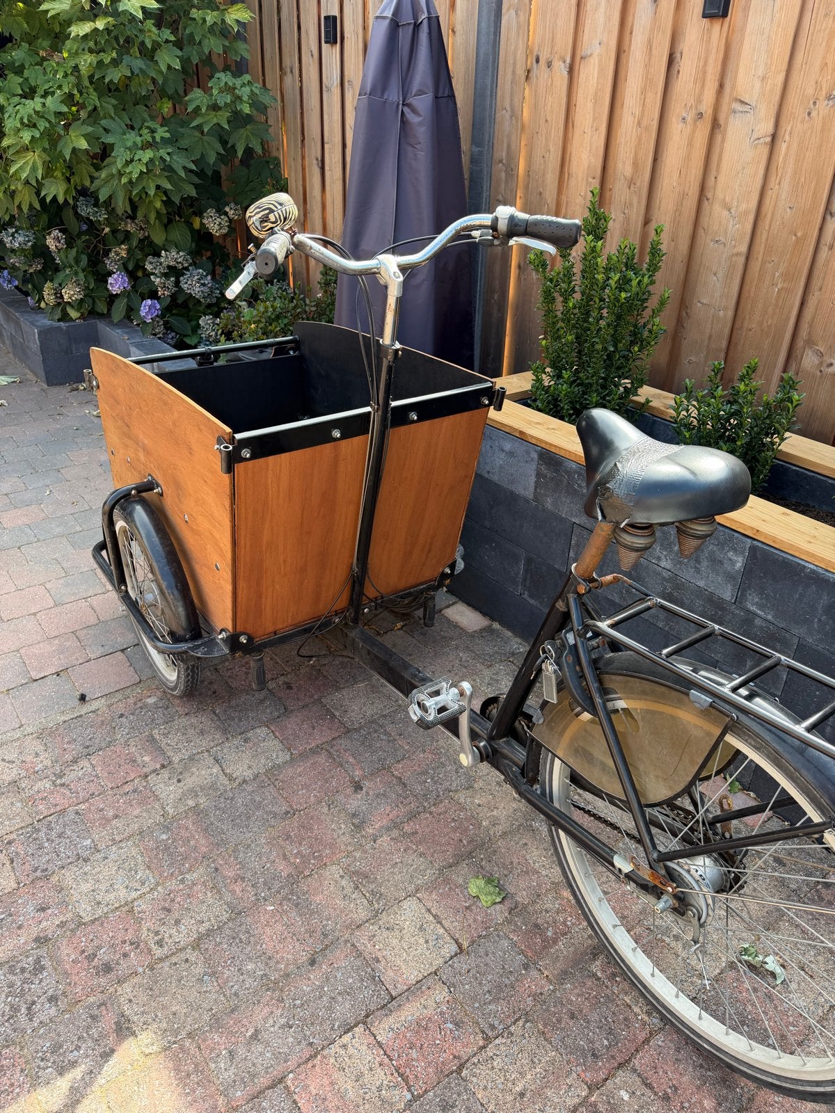 Babboe Big - non electric, Fietsen en Brommers, Fietsen | Bakfietsen, Overige merken, Gebruikt, Huif, Ophalen of Verzenden