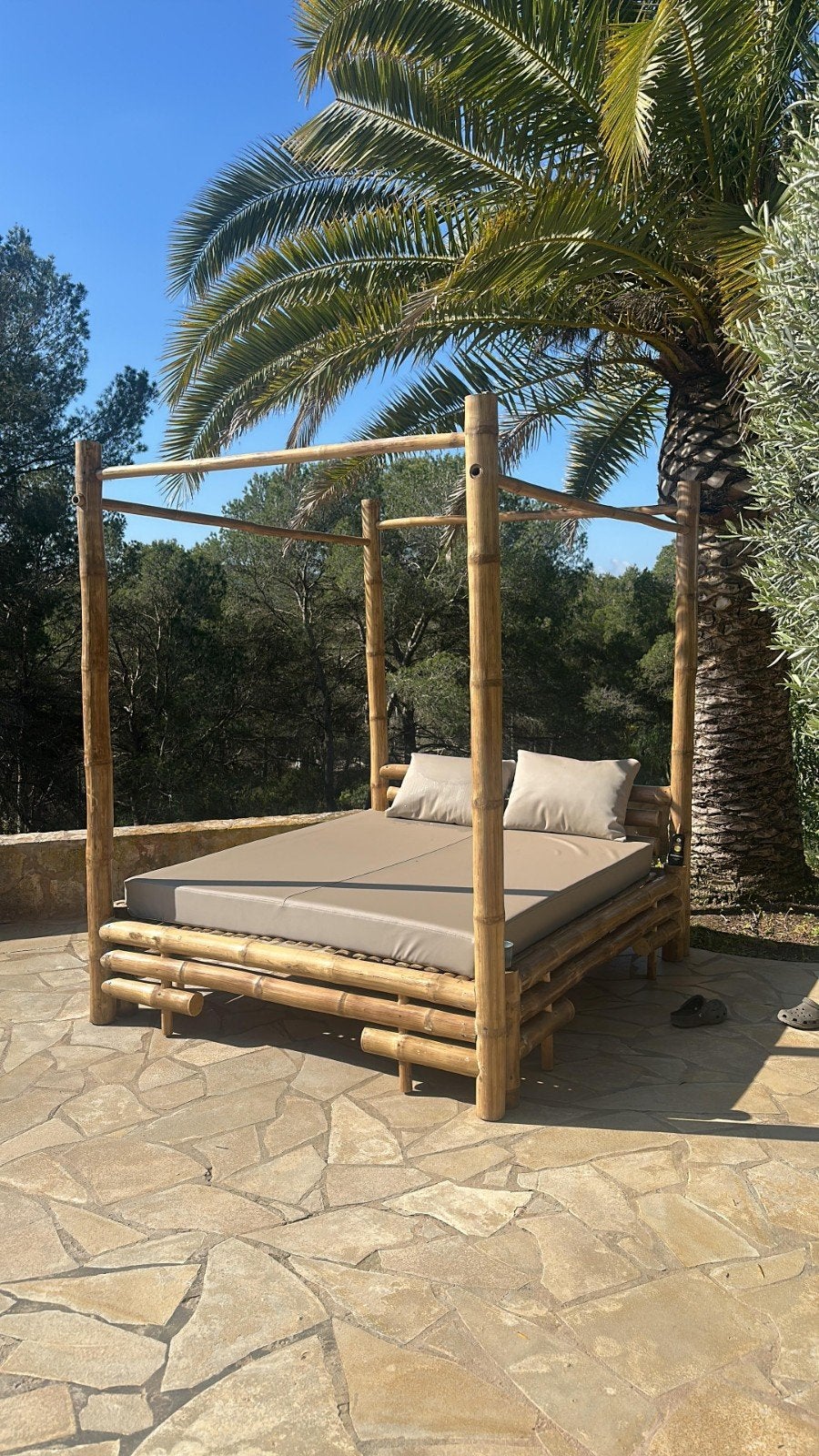 Bamboe hemelbed Bali NIEUW, Ophalen, Nieuw, Tweepersoons, Overige materialen
