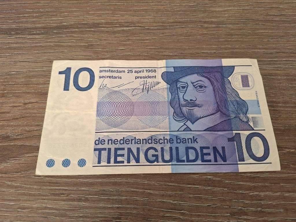 Misdruk biljet 10 gulden Frans Hals, serienummer te hoog, Ophalen of Verzenden, 10 gulden