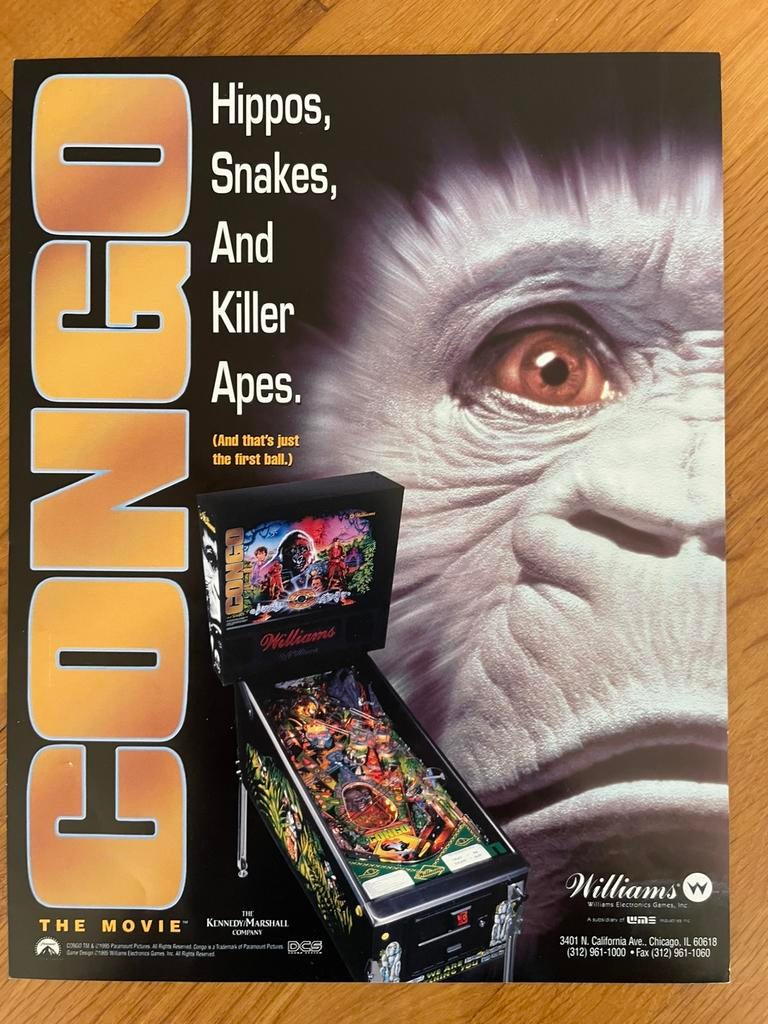 Williams CONGO Hippos Flyer., Overige soorten, Ophalen of Verzenden, Flipperkast, Williams