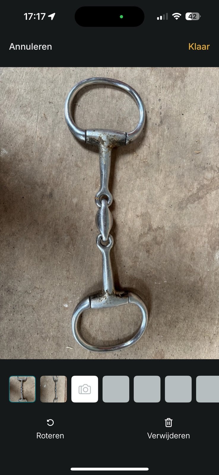 dubbelgebroken bustrens, Dieren en Toebehoren, Gebruikt, Zilver, Harry's Horse, Ophalen of Verzenden