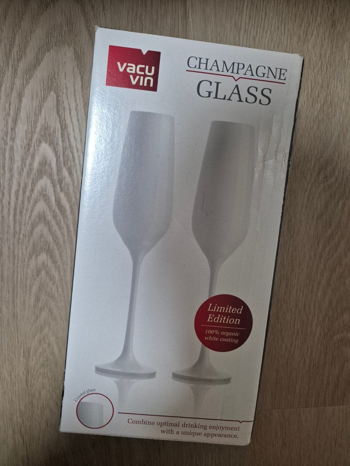 Vacu Vin Champagne Glazen - Limited Edition Wit kristalglas, Ophalen, Nieuw, Wit, Overige merken