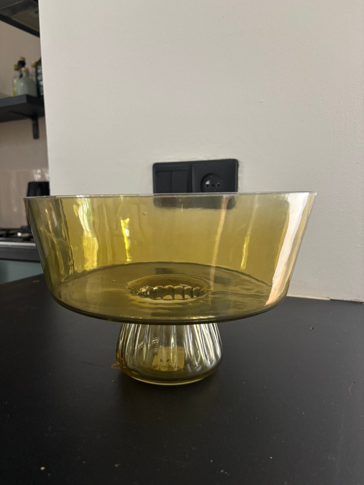Schaal, Ophalen, Zo goed als nieuw, Rond, Glas