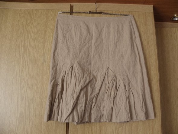 Bruin katoenen metaal gevoerde college rok SCARVA 42/44 zgan, Kleding | Dames, Bruin, Scarva, Maat 42/44 (L), Ophalen of Verzenden