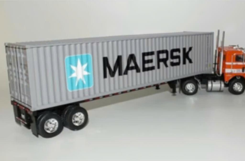 Freightliner COE 1976 MAERSK Container 1/43 USA TRUCKS # 15, Hobby en Vrije tijd, Modelauto's | 1:43, Verzenden, Nieuw, Bus of Vrachtwagen
