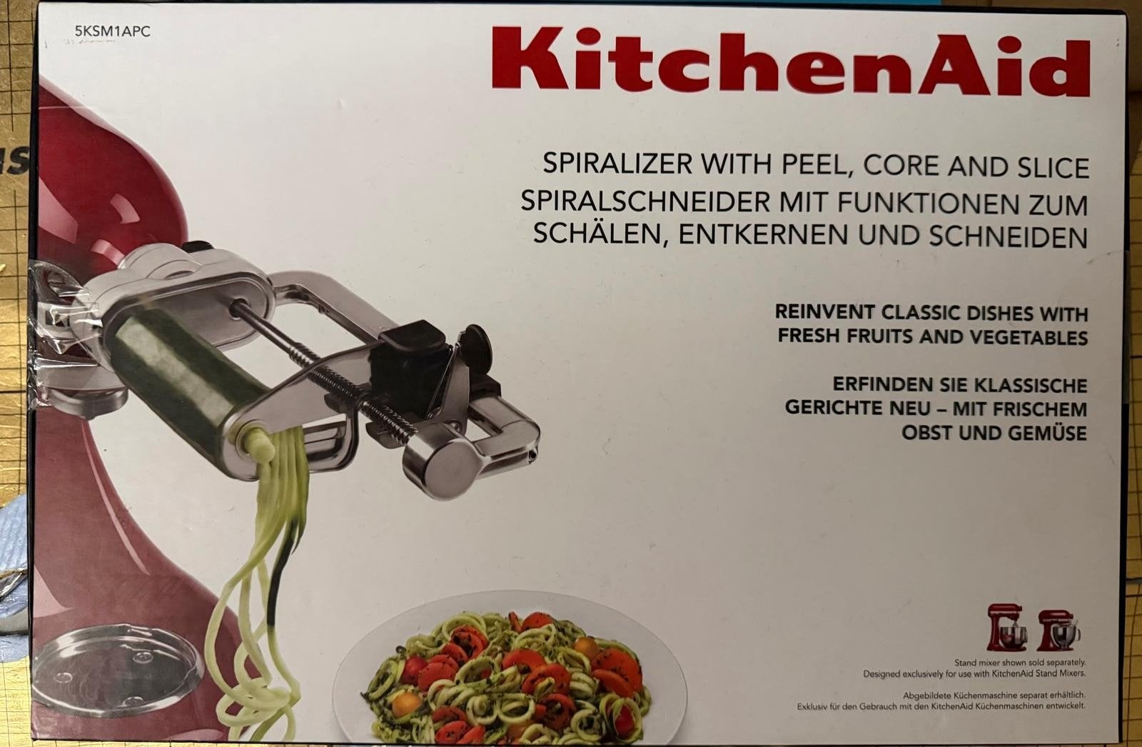 KitchenAid Spiraalsnijder NIEUW, 4 liter of meer, Ophalen of Verzenden, Nieuw, 3 snelheden of meer