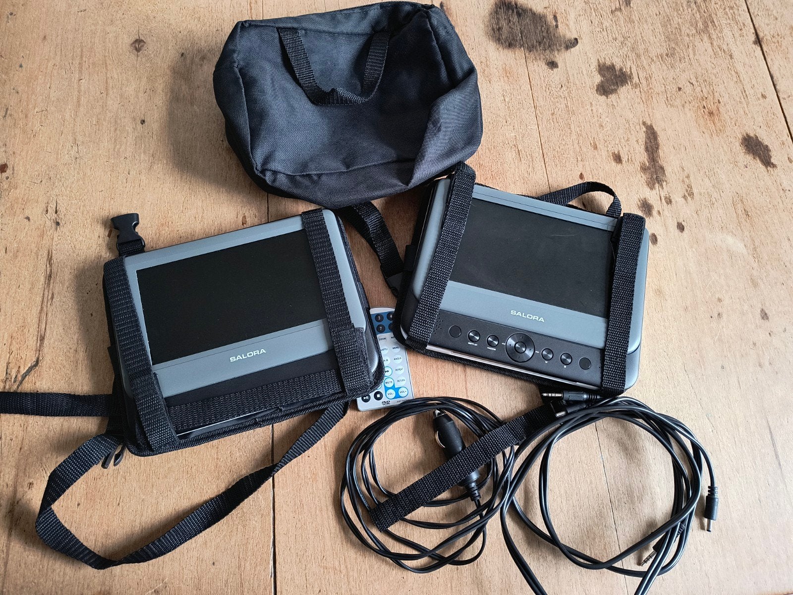 Dvd-speler auto met dubbel scherm, Gebruikt, Draagbaar, Ophalen of Verzenden, Overige merken