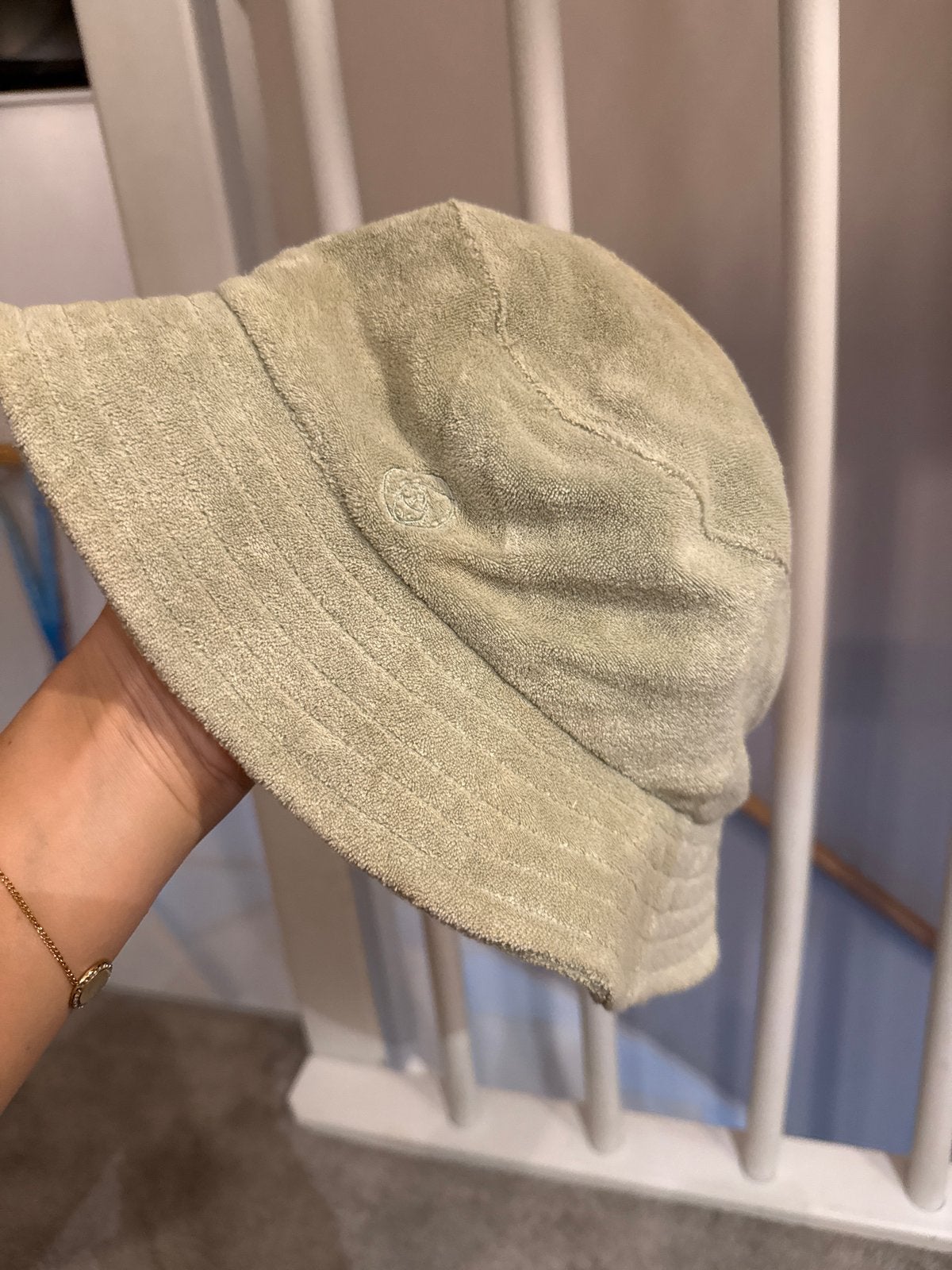 Rosemunde Copenhagen badstof bucket hat, Ophalen of Verzenden, Zo goed als nieuw, One size fits all, Hoed