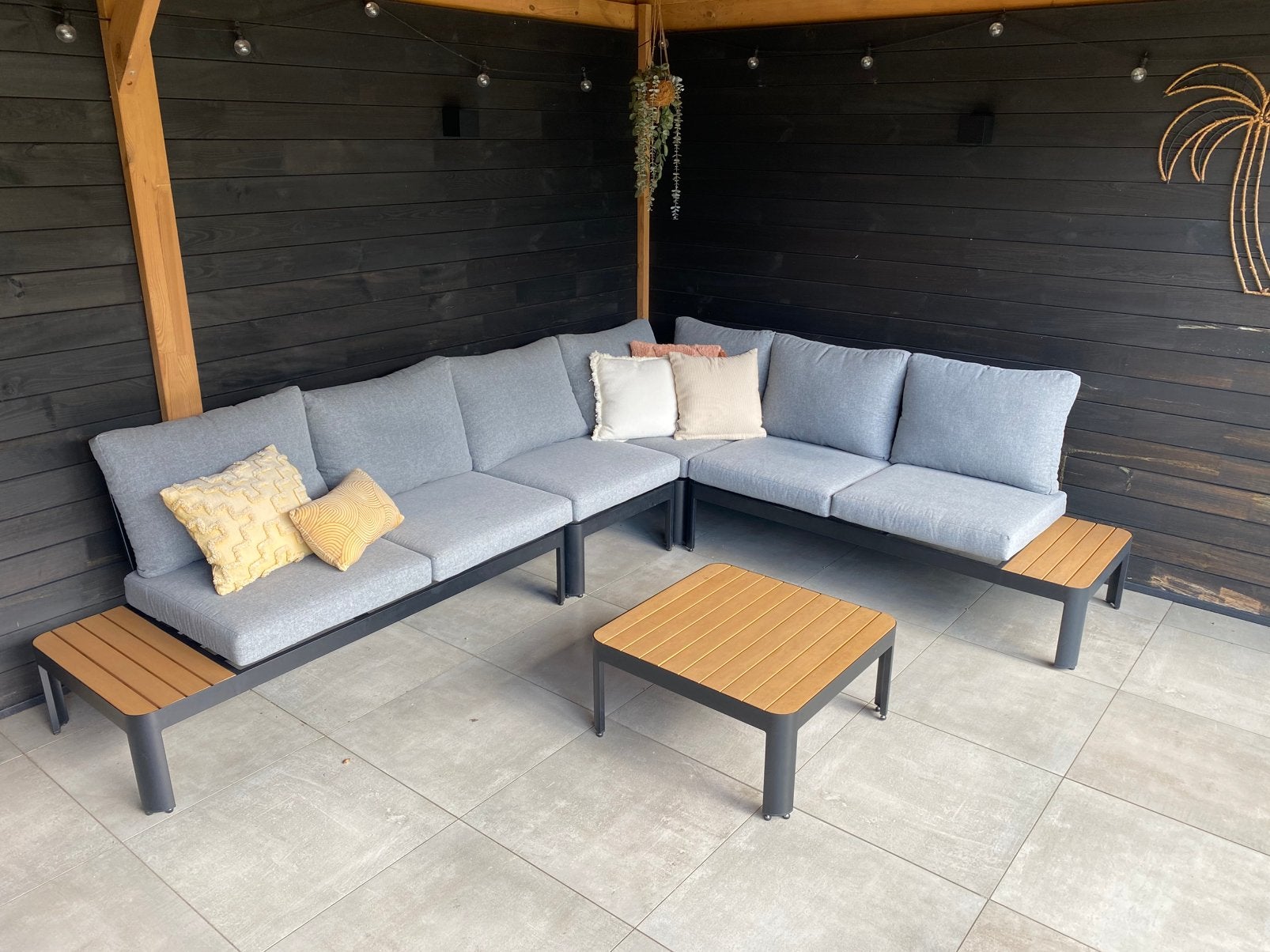 Exterioo Loungeset Ellara 5/6 persoons, Ophalen, Zo goed als nieuw, Aluminium