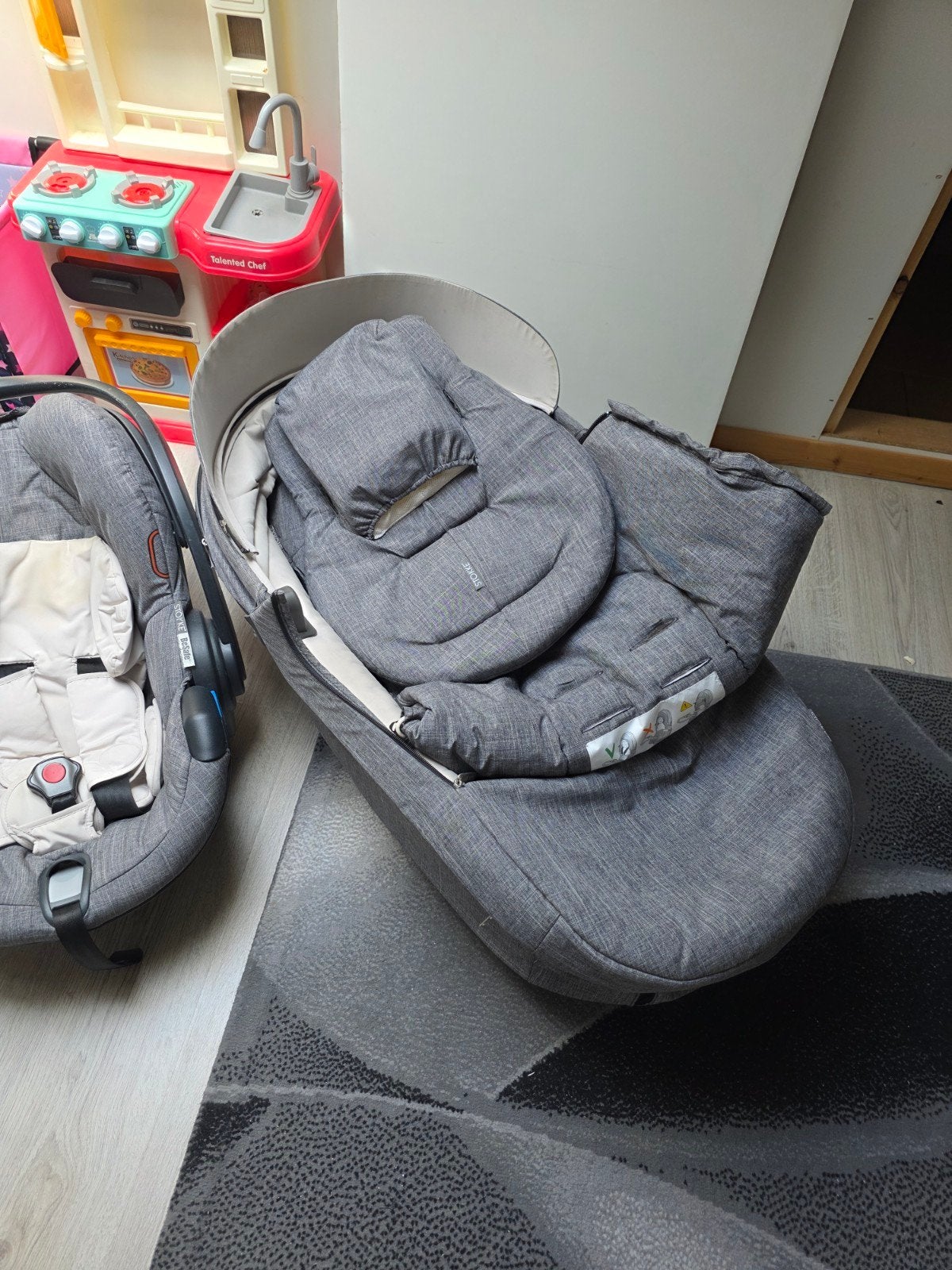 stokke kinderwagen compleet wiegje maxicosi,  buggie isofix, Ophalen, Gebruikt