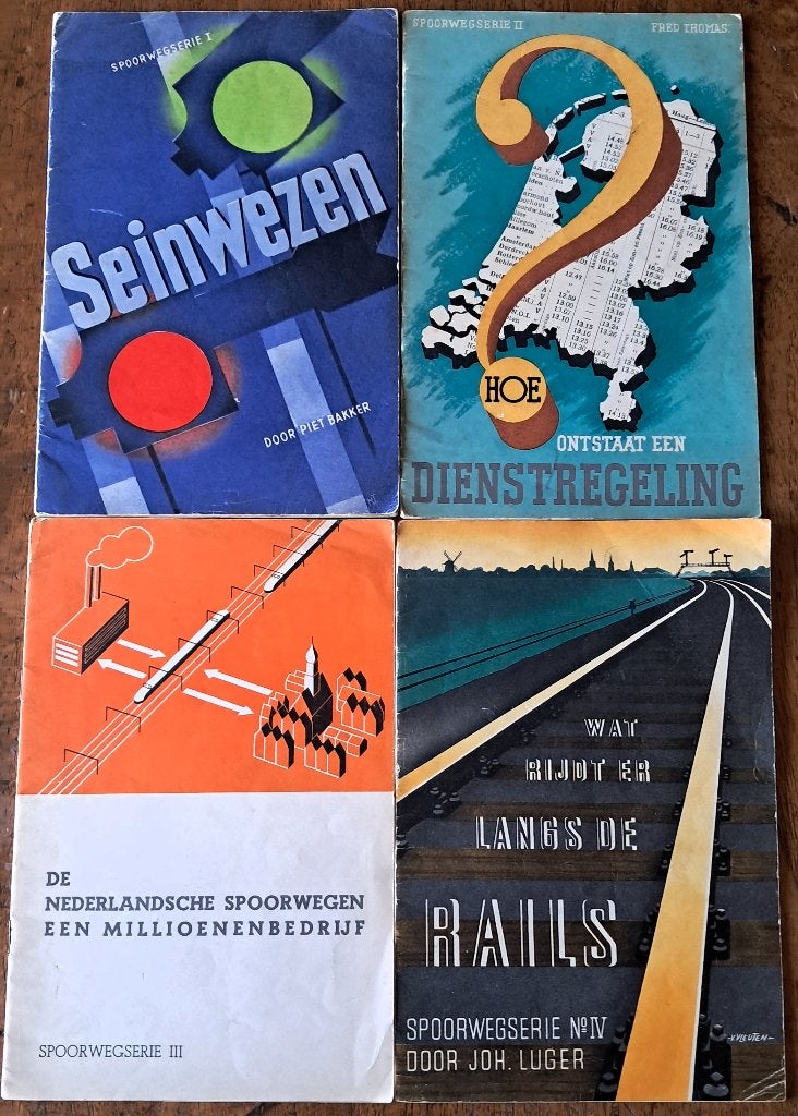 Nederlandse Spoorwegen Spoorwegserie deel 1 tm 4 1941, Ophalen of Verzenden, Gebruikt, Trein, Boek of Tijdschrift