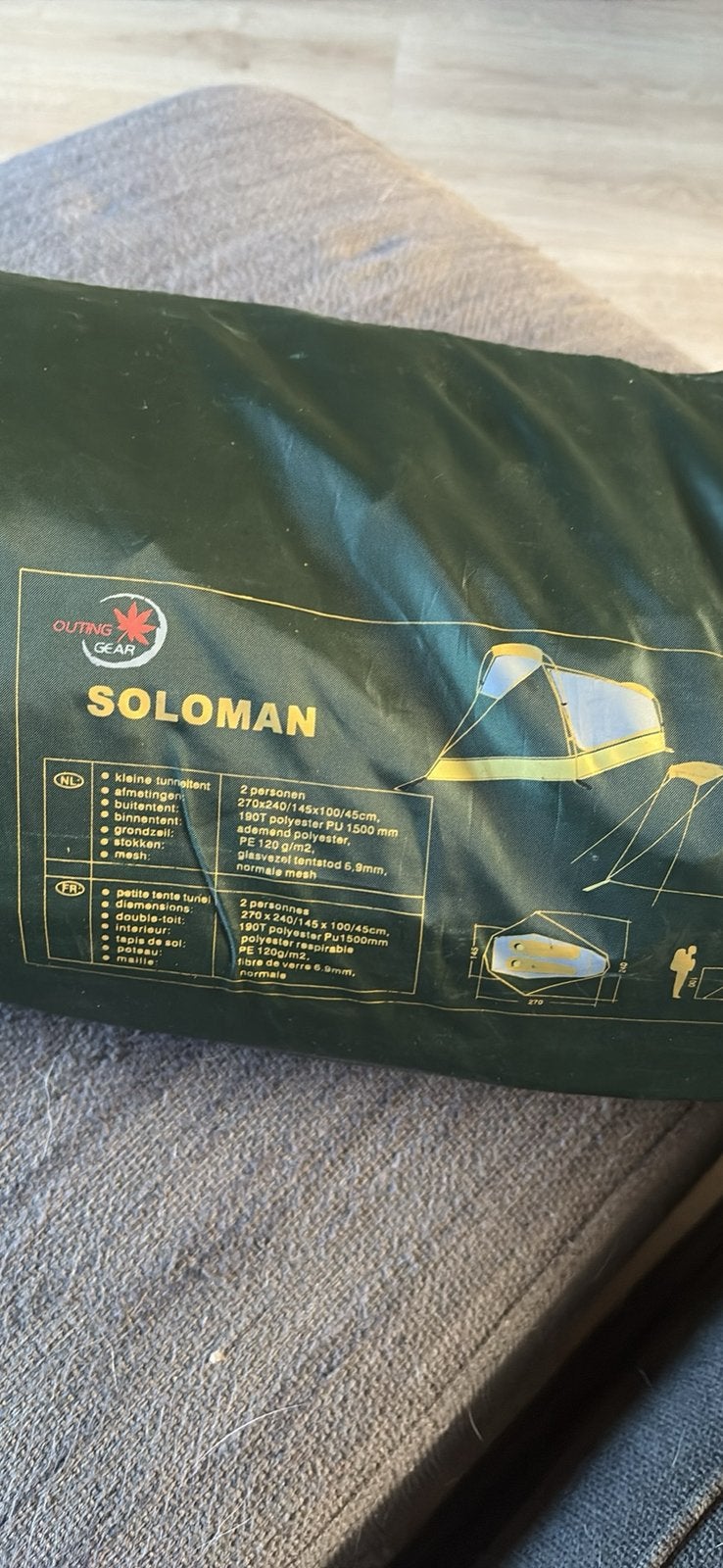 Soloman tent, Caravans en Kamperen, Ophalen, Zo goed als nieuw