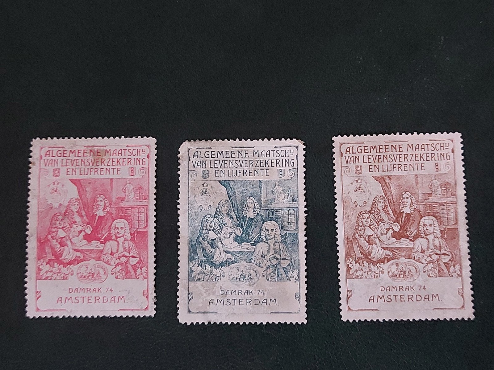 Sluitzegels Alg. Mij. van Levensverzekering Amsterdam, Verzamelen, Merken en Reclamevoorwerpen, Ophalen of Verzenden, Gebruikt