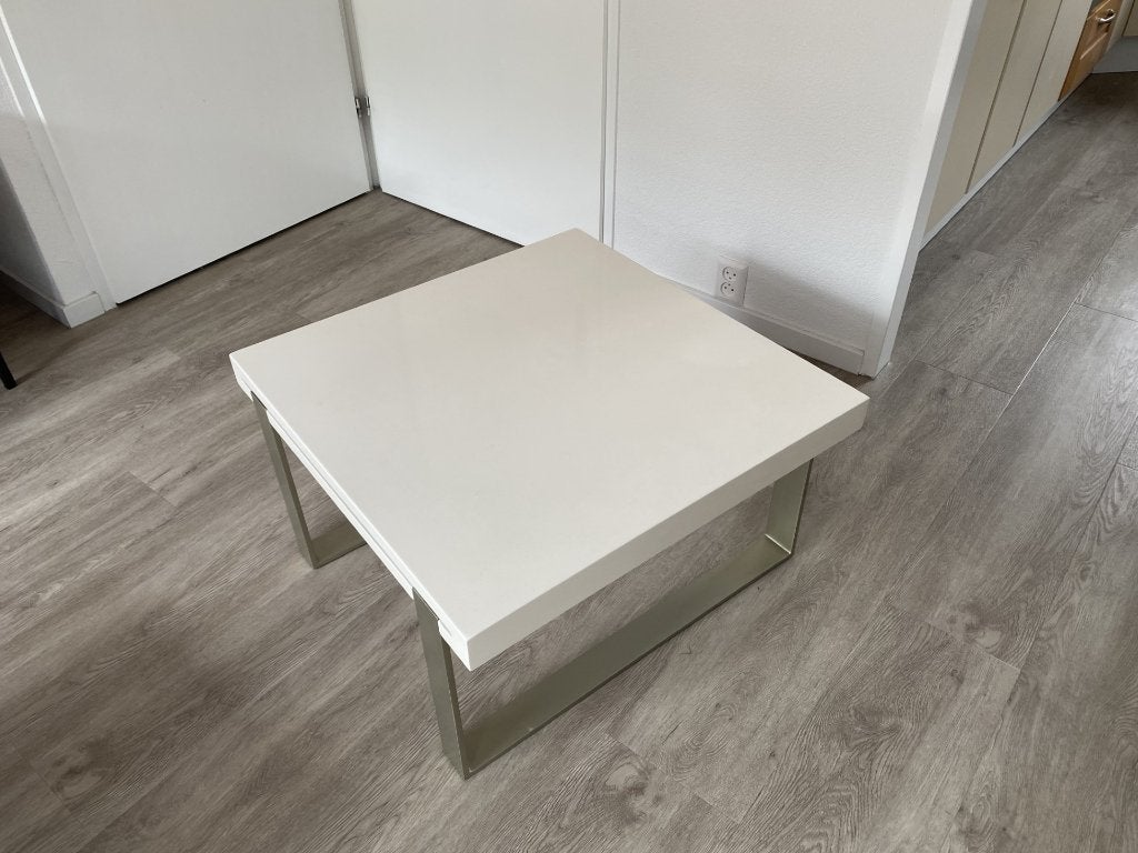 Salontafel (wit) van 70x70x40, Ophalen, Gebruikt, Vierkant, 50 tot 100 cm