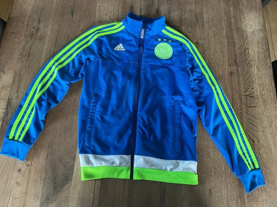 Adidas Ajax Trainingsjack Maat 146-152, Ophalen of Verzenden, Zo goed als nieuw, Jongen, Jas