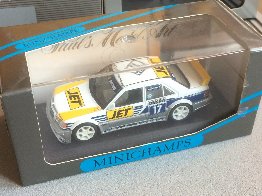 Mercedes W201 e1 / 190E 2.5 16v `90 J. v. Ommen 1/43, Ophalen of Verzenden, Zo goed als nieuw, Auto, MiniChamps