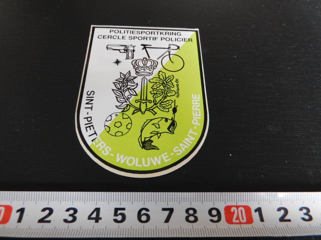sticker Politie België Sint Pieters Woluwe Saunt Pierre, Verzamelen, Ophalen, Zo goed als nieuw
