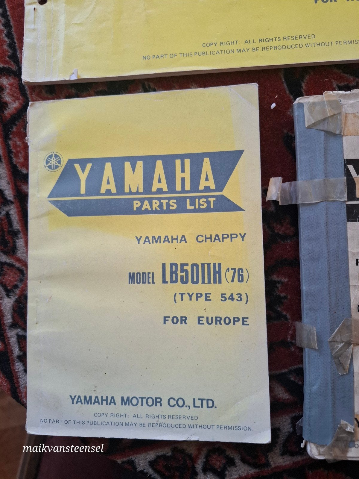 yamaha lb50 dt50 dt50m parts list, Ophalen of Verzenden, Gebruikt